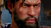 Dungeonborne update brings new arena mode to the free Steam game - A bearded man with yellow eyes from the multiplayer extraction RPG.