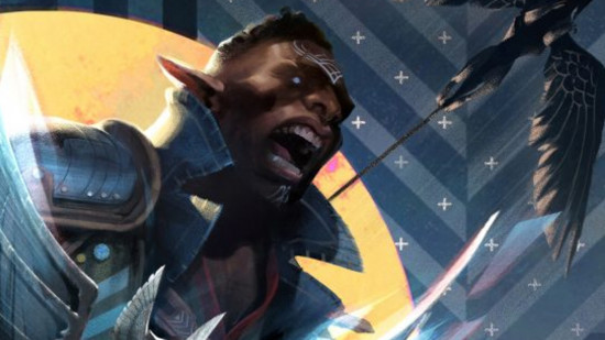 Concept art of pointy-eared monster hunter Davrin, one of the Dragon Age The Veilguard companions.